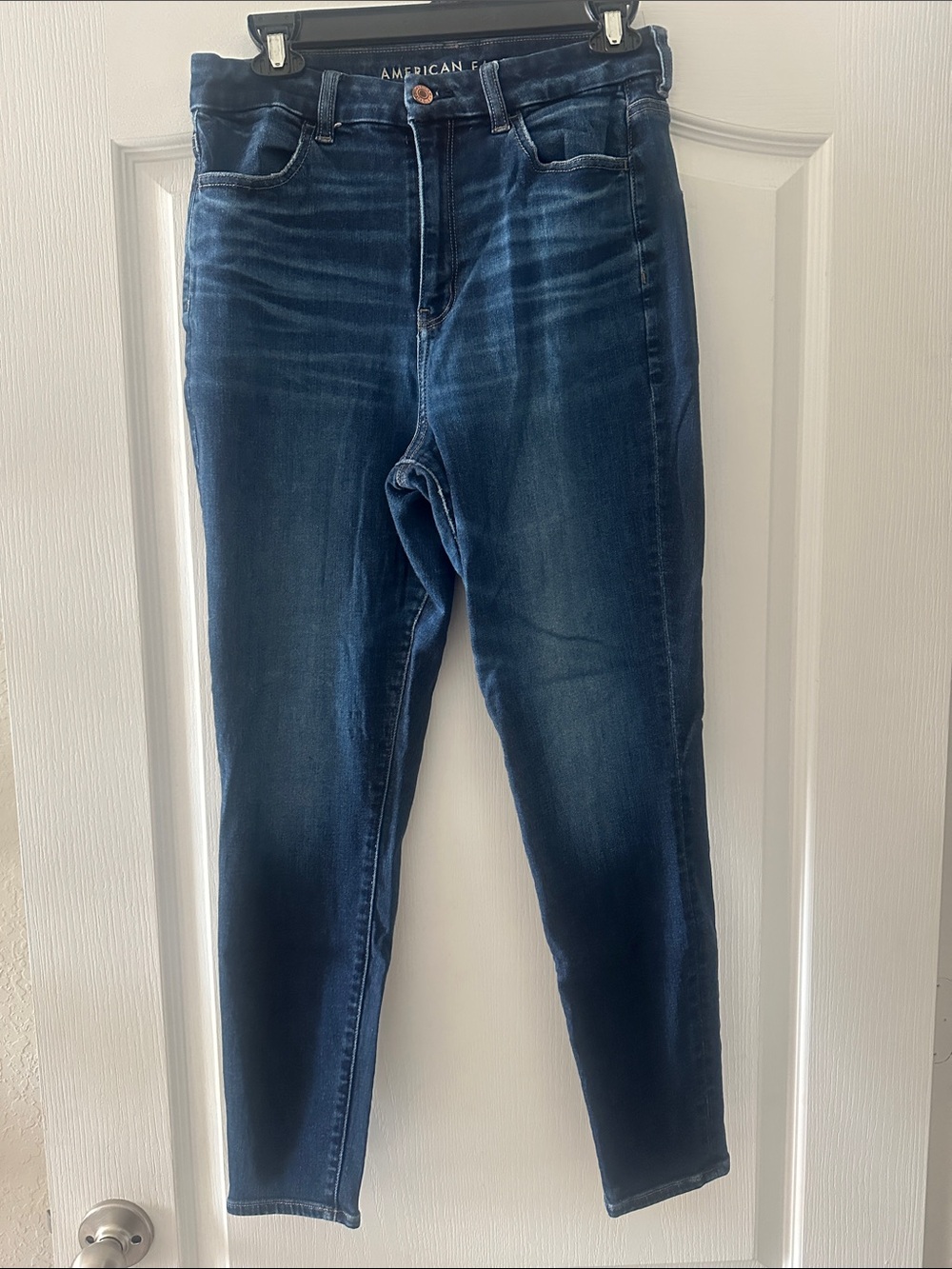 American Eagle Outfitters Dark Blue High-Rise Jeggings